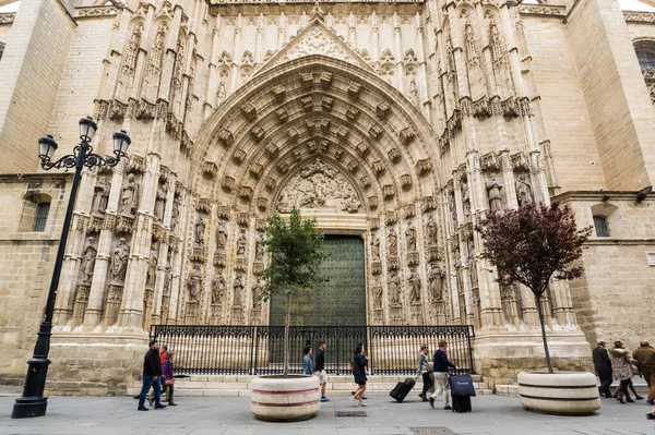 Seville Spanien April 2019 Die Kathedrale Der Heiligen Maria Vom — Stockfoto