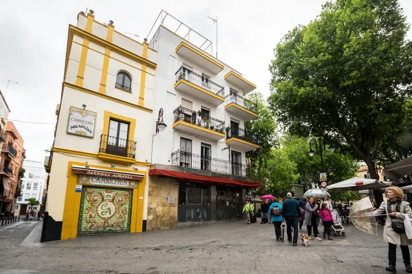 Seville Spanien April 2019 Utsikt Över Gatan Sevillas Historiska Centrum — Stockfoto