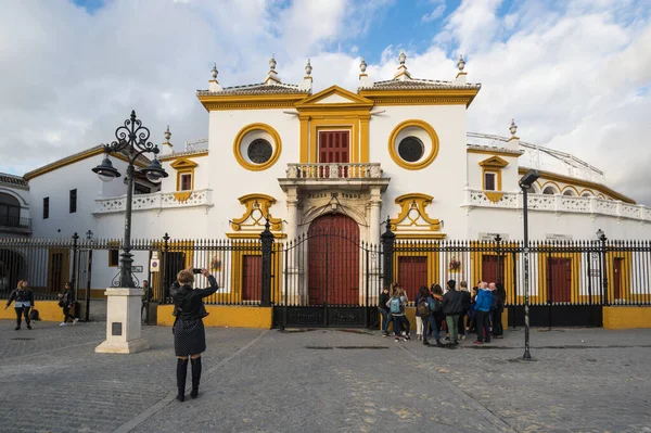 Seville Spanje April 2019 Plaza Toros Real Maestranza Caballeria Sevilla — Stockfoto