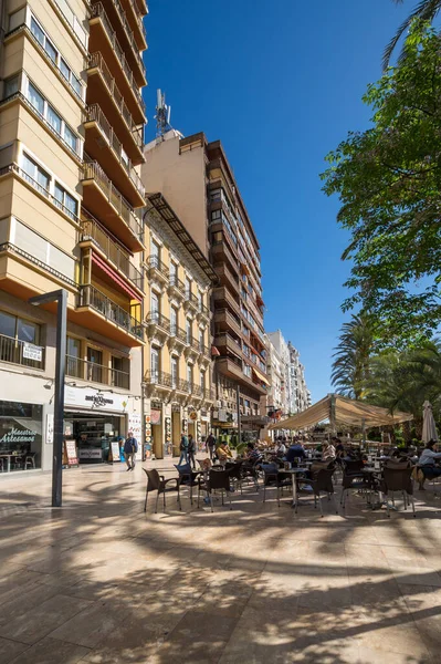 Alicante España Abril 2019 Vista Principal Calle Turística Alicante España — Foto de Stock