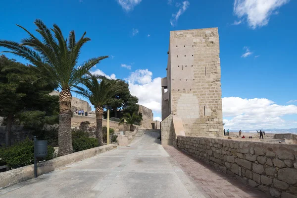 Castelo Santa Barbara Uma Fortificação Centro Alicante Espanha — Fotografia de Stock