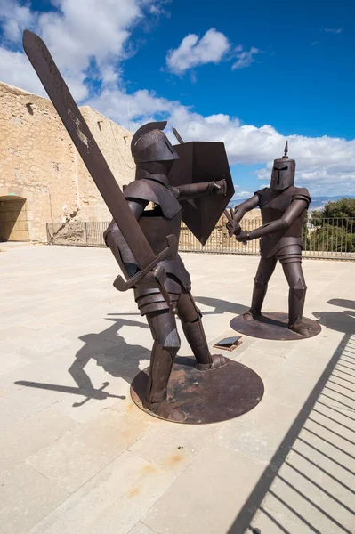 Zamek Santa Barbara Jest Fortyfikacją Centrum Alicante Hiszpania — Zdjęcie stockowe