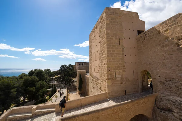 Castello Santa Barbara Una Fortificazione Nel Centro Alicante Spagna — Foto Stock