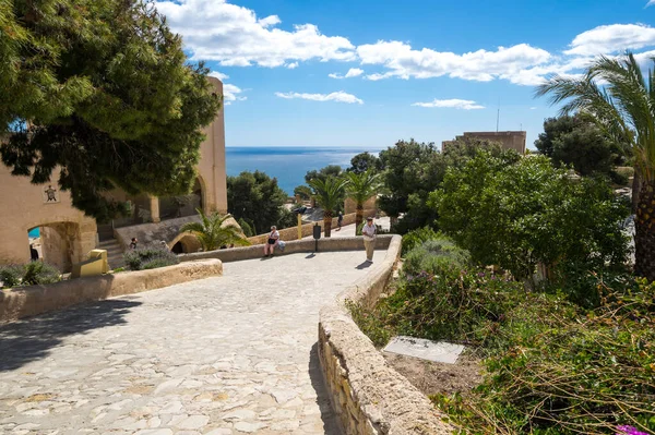 Alicante Spanien April 2019 Santa Barbara Castle Befästning Centrala Alicante — Stockfoto