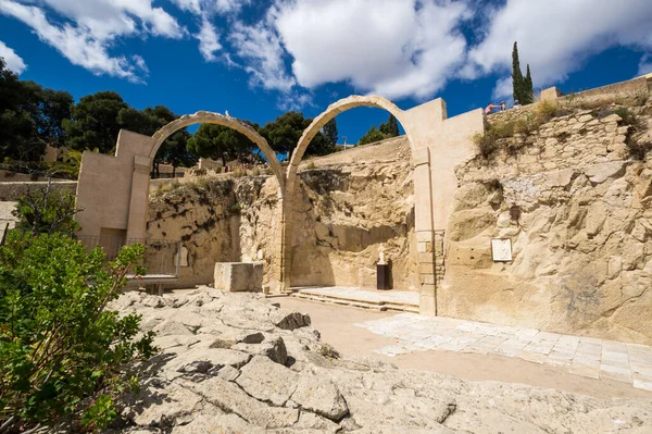 Castillo Santa Bárbara Una Fortificación Centro Alicante España — Foto de Stock