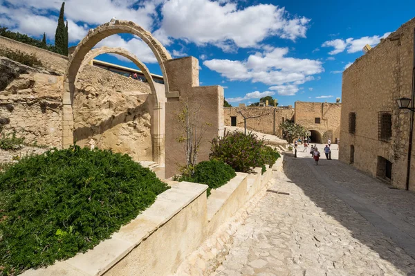 Castelo Santa Barbara Uma Fortificação Centro Alicante Espanha — Fotografia de Stock