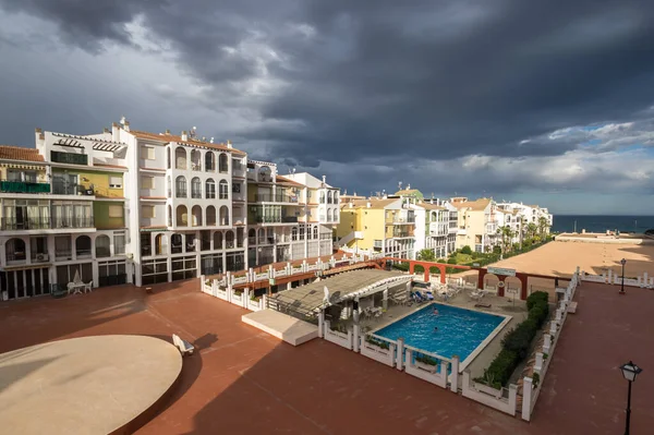 Torrevieja España Abril 2019 Coloridas Casas Españolas Torrevieja Resort Costa — Foto de Stock