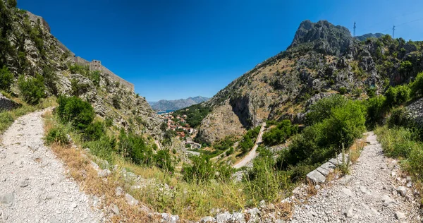 Panorama Della Baia Kotor Della Città Montenegro — Foto Stock