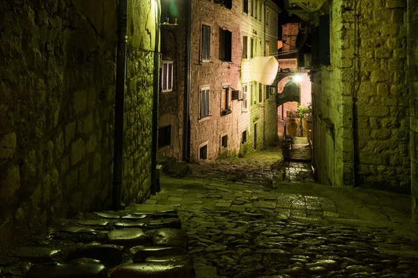 Veduta Della Strada Nel Centro Storico Kotor Montenegro — Foto Stock