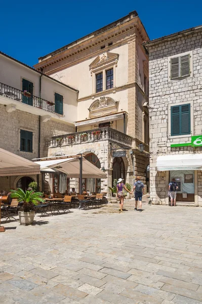Kotor Montenegro Juni 2019 Zicht Straat Oude Binnenstad Van Kotor — Stockfoto