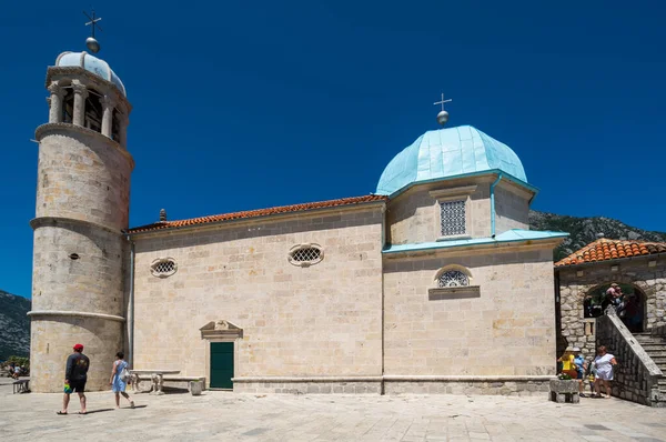 Perast Montenegro Junho 2019 Igreja Nossa Senhora Das Rochas Perast — Fotografia de Stock