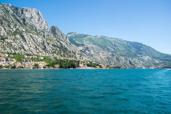 Panorama Der Bucht Von Kotor Und Der Stadt Kotor Montenegro — Stockfoto