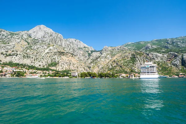 Panorama Der Bucht Von Kotor Und Der Stadt Kotor Montenegro — Stockfoto