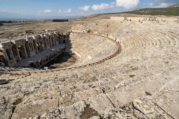 Ruins Amphitheater Hierapolis Holy City Ancient City Located Hot Springs — Stock Photo, Image