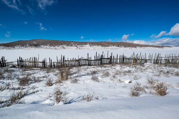 Vista Ulagan Highlands Las Montañas Altay Invierno Siberia Rusia — Foto de Stock
