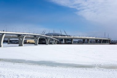 Saint-Petersburg ve Finlandiya Körfezi 'nin panoramik manzarası, Rusya