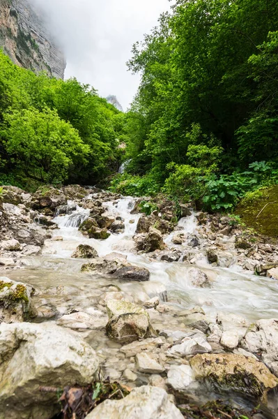 Waterfall Cherek Gorge Caucasus Mountains Kabardino Balkaria Russia — Stock Photo, Image