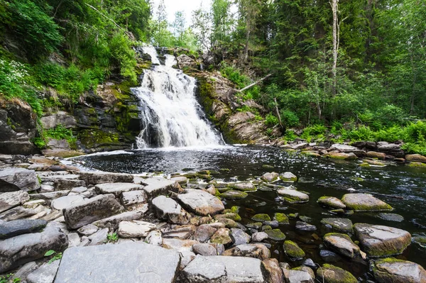 Cascata Yukankoski Conosciuta Anche Come Ponti Bianchi Sul Fiume Kulismayoki — Foto Stock