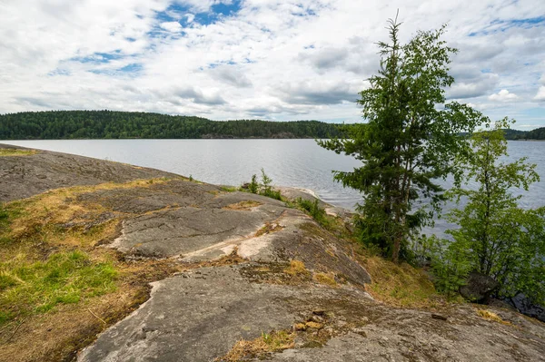 Vista Del Lago República Karelia Rusia — Foto de Stock