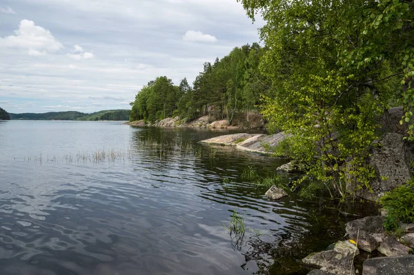 Blick Auf Den See Der Republik Karelien Russland — Stockfoto