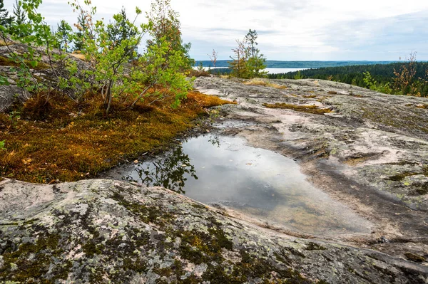 Vista Del Monte Hiidenvuori Karelia República Karelia Rusia — Foto de Stock