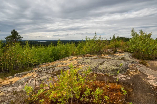 Vista Desde Monte Hiidenvuori Karelia República Karelia Rusia — Foto de Stock