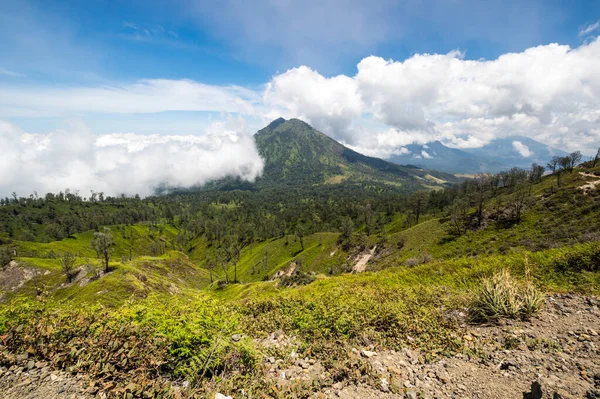 Ladera Del Volcán Ijen Java Oriental Indonesia — Foto de Stock