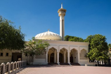 Al Fahidi bölgesindeki camii manzarası, Al Bastakiya. Dubai, Birleşik Arap Emirlikleri