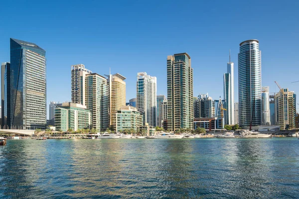 Арабские Эмираты Декабря 2018 Вид Небоскребы Dubai Marina Города Искусственным — стоковое фото