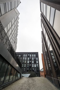 Tallinn, Estonya 'nın Rotermann bölgesinde modern mimari