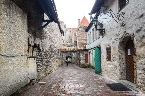 Tallinn Estland Februar 2019 Straße Des Alten Tallinn Hauptstadt Von — Stockfoto