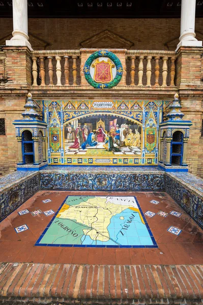 Seville España Abril 2019 Alcoba Provincial Azulejos Largo Las Murallas — Foto de Stock