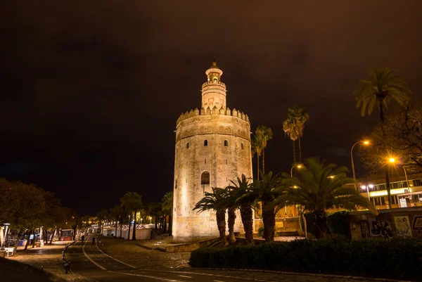 Севилль Испания Апреля 2019 Года Torre Del Oro Историческая Известняковая — стоковое фото