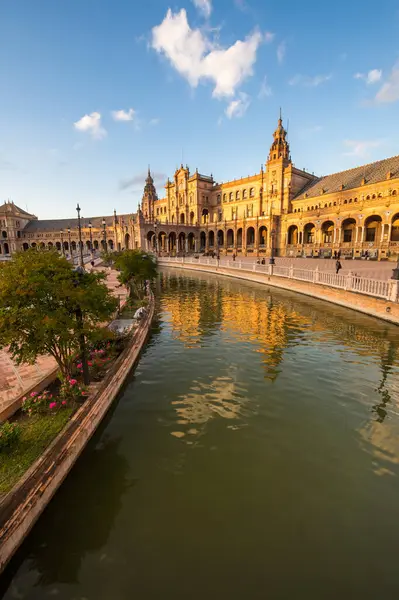 プラザ エスパーナ スペイン語 Plaza Espana スペイン セビリアのマリア ルイサ公園内にある広場である — ストック写真