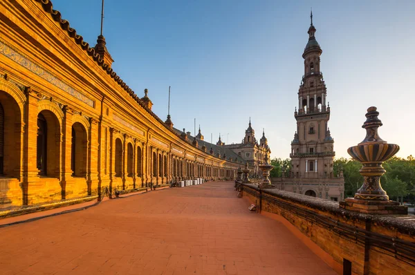 Plaza Espana Praça Espanha Inglês Uma Praça Parque Maria Luisa — Fotografia de Stock