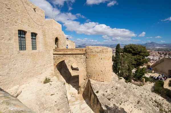 Kasteel Santa Barbara Een Vesting Het Centrum Van Alicante Spanje — Stockfoto