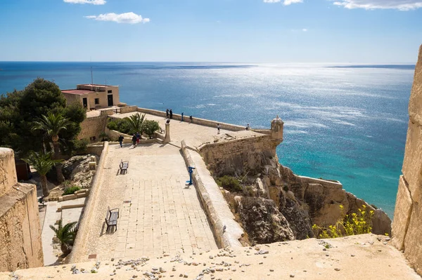 Castelo Santa Barbara Uma Fortificação Centro Alicante Espanha — Fotografia de Stock