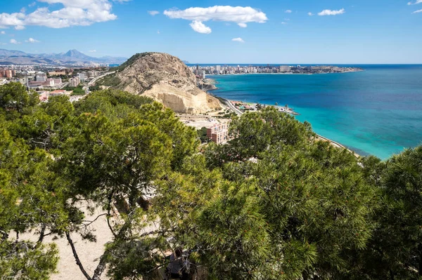 Vue Panoramique Alicante Depuis Château Santa Barbara Espagne — Photo