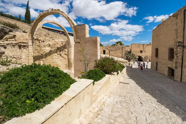 Castelo Santa Barbara Uma Fortificação Centro Alicante Espanha — Fotografia de Stock