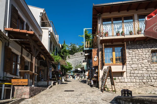 Bar Montenegro Junio 2019 Vista Calle Stari Bar Casco Antiguo — Foto de Stock