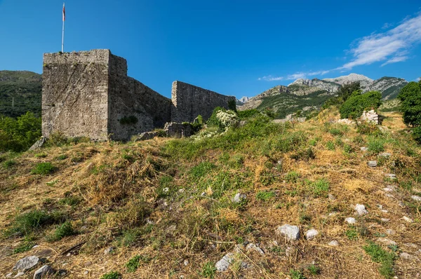Uitzicht Het Fort Stari Bar Oude Binnenstad Van Bar Montenegro — Stockfoto