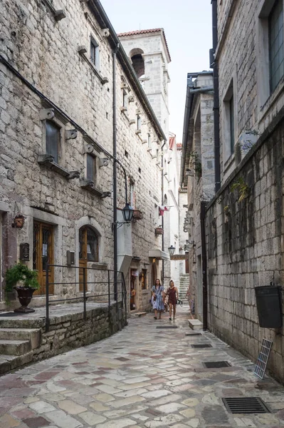 Kotor Montenegro Giugno 2019 Veduta Della Strada Nel Centro Storico — Foto Stock