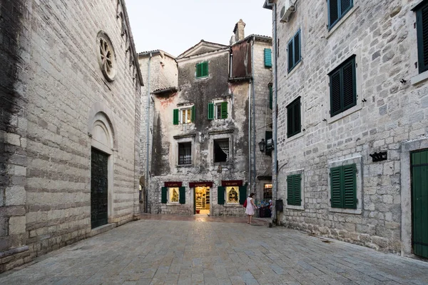 Kotor Montenegro Juni 2019 Zicht Straat Oude Binnenstad Van Kotor — Stockfoto