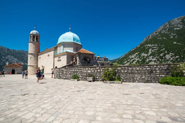 Perast Montenegro Junho 2019 Igreja Nossa Senhora Das Rochas Perast — Fotografia de Stock