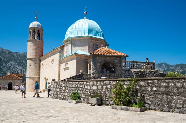 Perast Montenegro Junho 2019 Igreja Nossa Senhora Das Rochas Perast — Fotografia de Stock