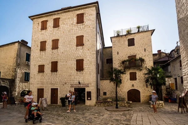 Kotor Montenegro Juni 2019 Zicht Straat Oude Binnenstad Van Kotor — Stockfoto