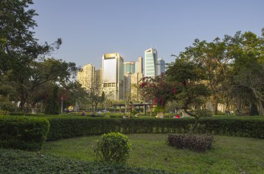 Gün batımında Hong Kong