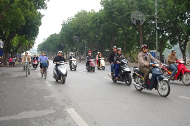 Hanoi Caddesi üzerinde trafik