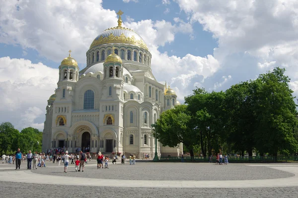 Naval cathedral in Kronshtadt — Stock Photo, Image