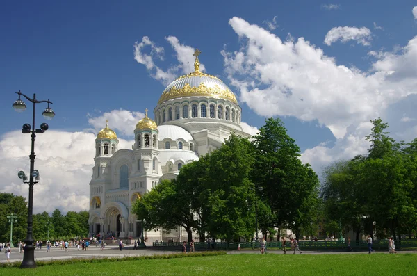 Naval cathedral in Kronshtadt — Stock Photo, Image